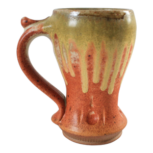 Signed Studio Art Pottery Drip Glaze Mug
