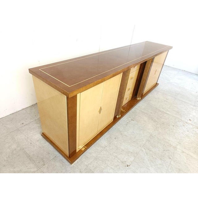 Vintage Lacquered Goatskin Credenza, 1970s For Sale - Image 9 of 16