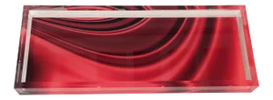 Lucite Red Drapery Tray