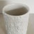 Vintage White Ceramic Italian Majolica Vase With Textured Floral Relief For Sale - Image 4 of 5