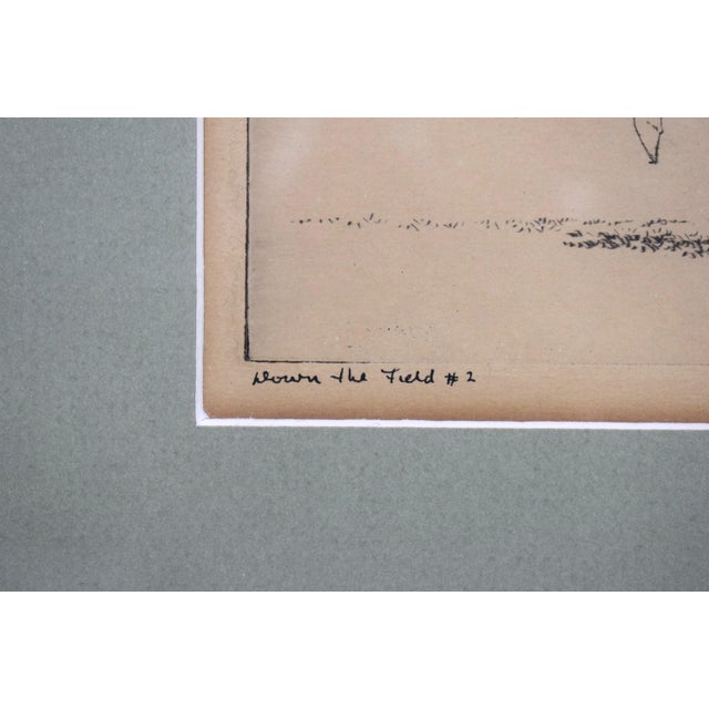 Mid 20th Century Mid 20th Century "Down the Field #2" Polo Drypoint by Paul Brown For Sale - Image 5 of 7