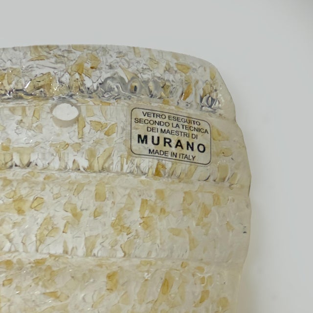 Mid-Century Modern Murano Glass Shell Sconces, 1990, Set of 2 For Sale - Image 9 of 11