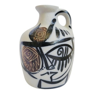 Vintage Otero Regal Spain Pottery Jug Vase Hand Painted For Sale