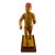 1990s Donald Nelsen Modernist Painted Wood Walking Figure Sculpture With Fez For Sale