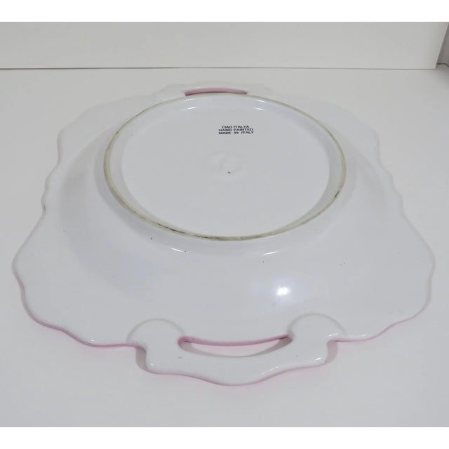 Ceramic Pink Italian Ceramic Platter For Sale - Image 7 of 7