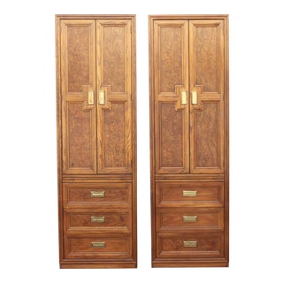 Mid-Century Modern Armoires/ Wardrobes - Campaign Style - a Pair For Sale