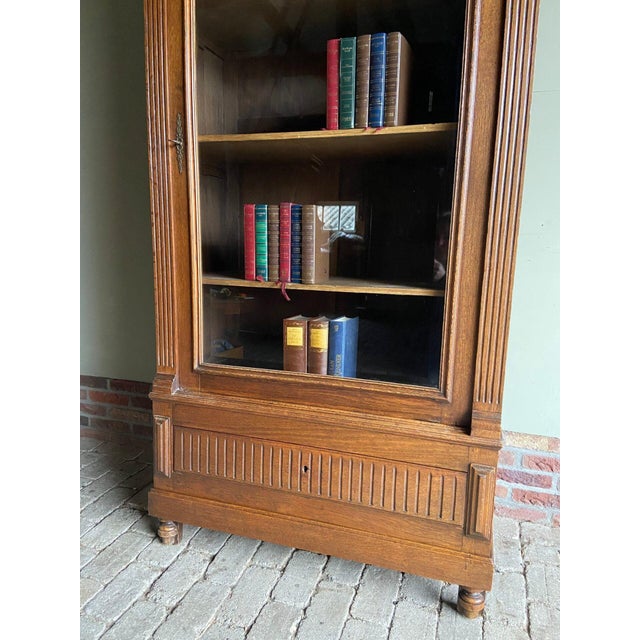 Antique Oak Bookcase For Sale - Image 5 of 11
