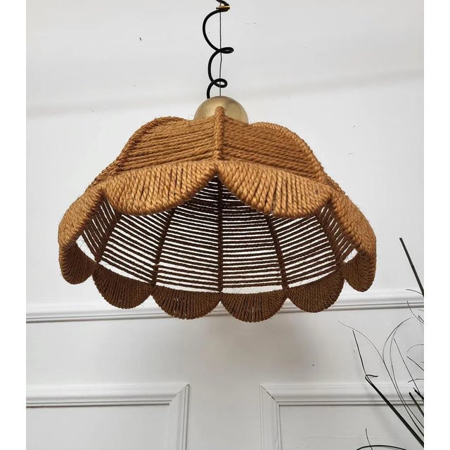 Italian Pendant in Gilt Brass, 1960s For Sale - Image 6 of 8