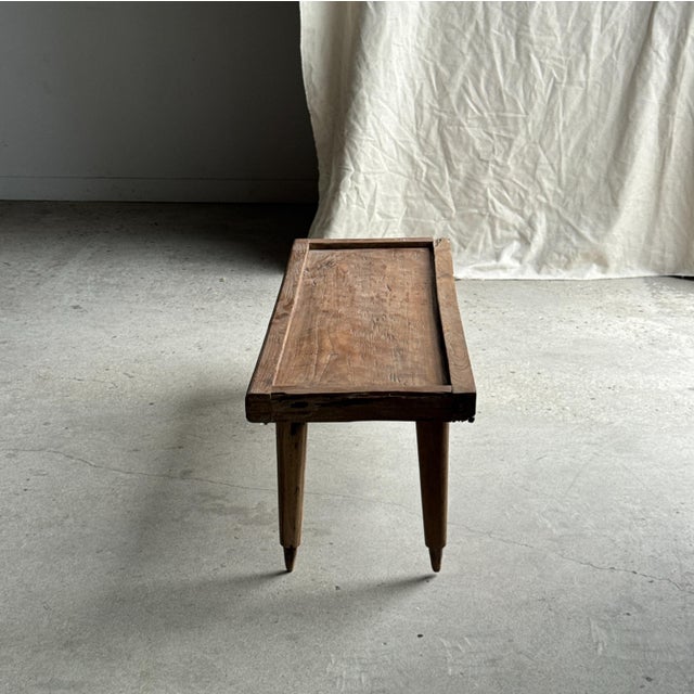 Coffee Table with Tapered Legs in Antique Teak, 1980s For Sale - Image 9 of 18