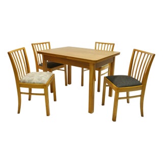 Mid-Century Dining Table and Chairs, Germany, 1950s, Set of 5 For Sale