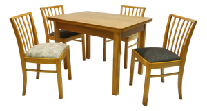 Mid-Century Dining Table and Chairs, Germany, 1950s, Set of 5