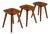 Stools in Stained Pine, 1960s, Set of 3 For Sale