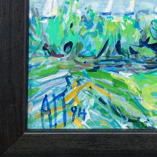 Gollenshausen, Lake Chiemsee – Oil Painting by Alexander Michael, 1994 For Sale - Image 4 of 7