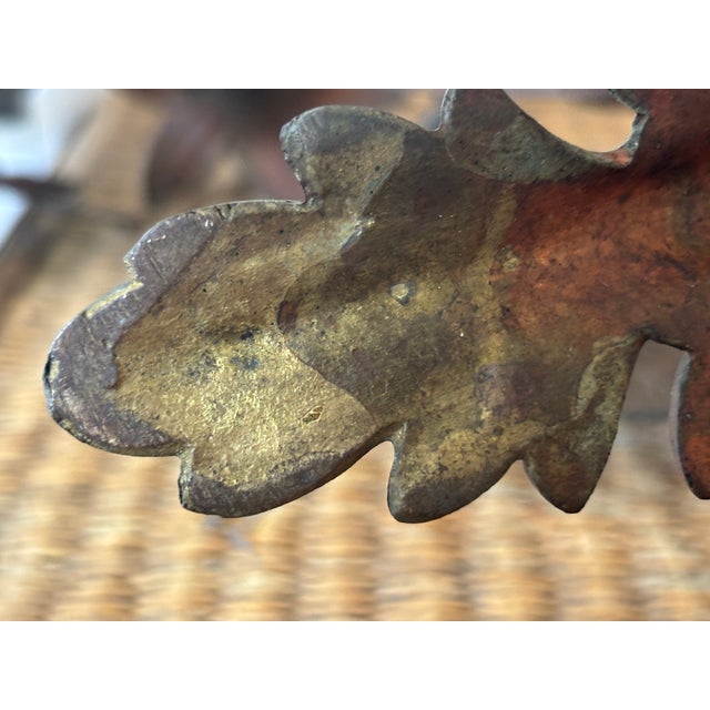 Early 19th Century Antique French Iron Candelabra, Grapes and Wheat Motif For Sale - Image 5 of 16