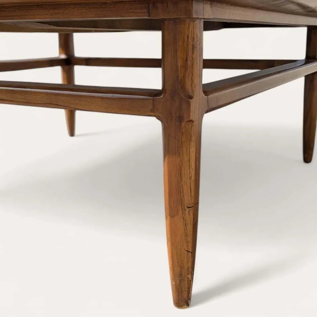 Tomlinson Tomlinson Sophisticate Model 315 Fossil Marble and Pecan Coffee Table, 1960s For Sale - Image 4 of 10