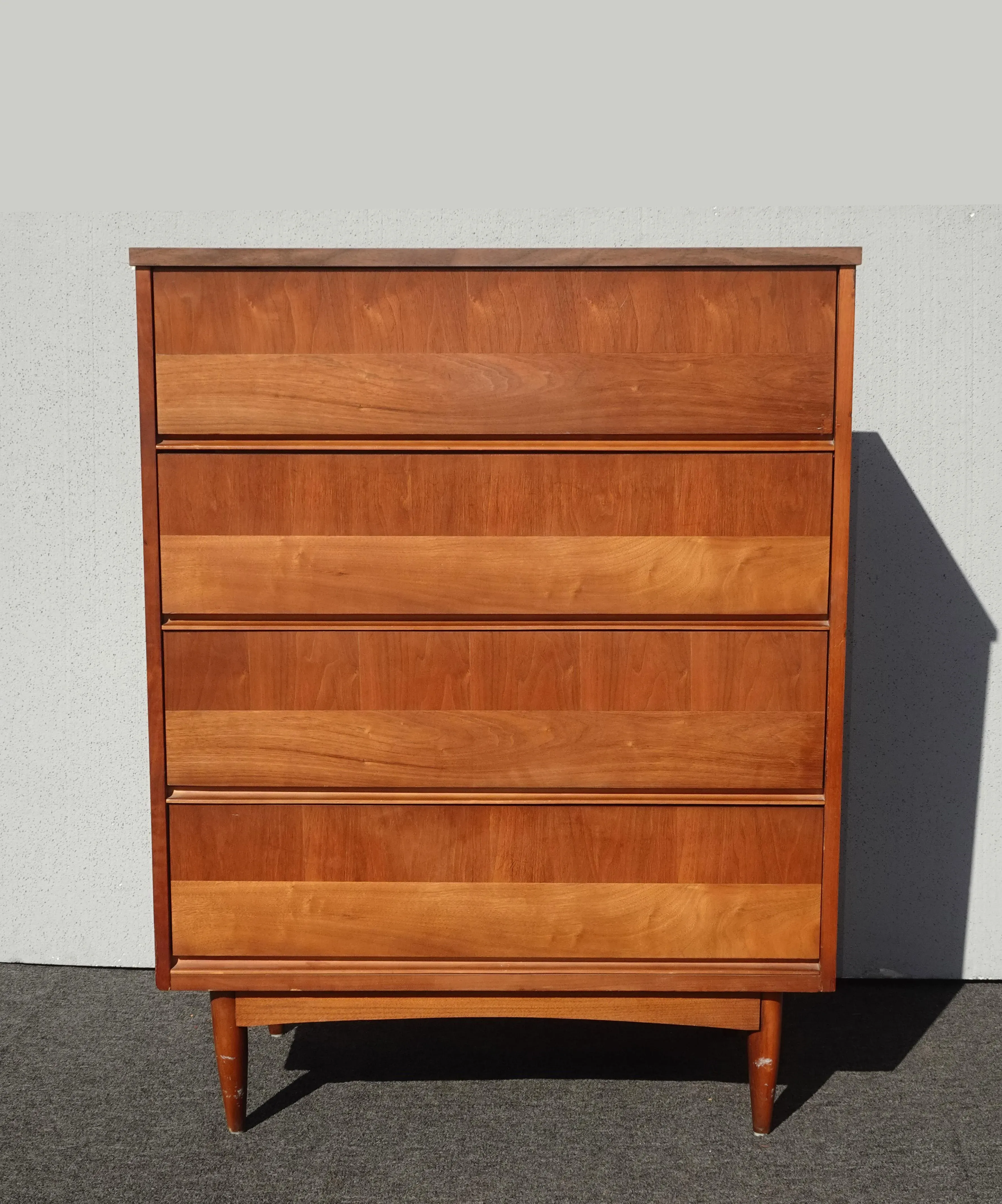 Vintage Mid Century Modern Dresser & Tallboy Dresser & Nightstand Bedroom  Furn. | Chairish