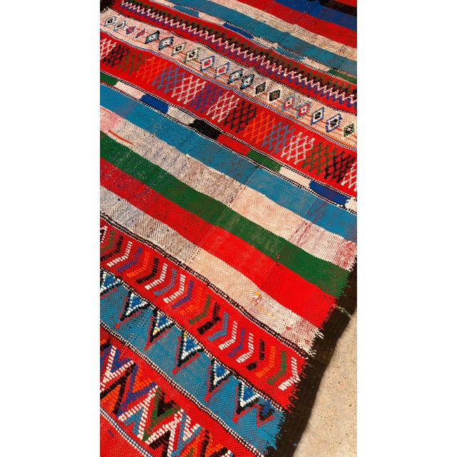 1980s Colorful Vintage Kilim Rug - 10.3 X 4.95 Ft For Sale - Image 12 of 12
