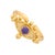 Contemporary Mystic Amethyst Evil Eye Gold Adjustable Band Ring, Size 8 For Sale - Image 3 of 6