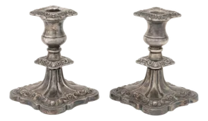 Viners of Sheffield Silverplate Candlesticks, Pair