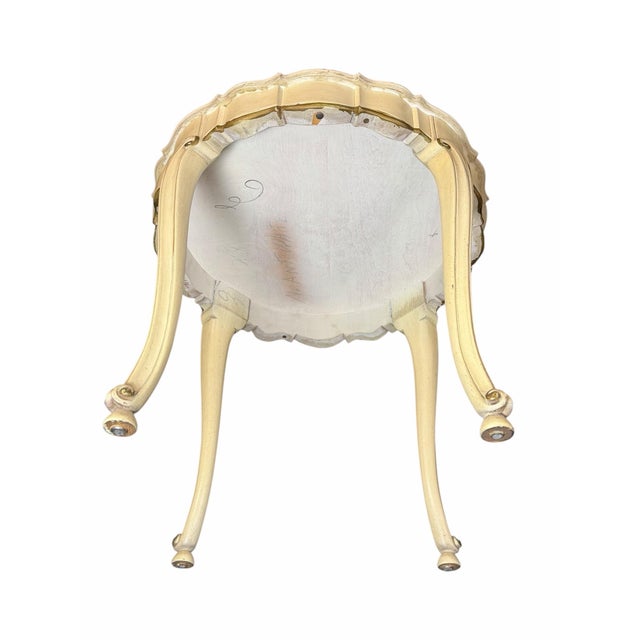 Vintage French Provincial Painted Side Table For Sale - Image 10 of 10