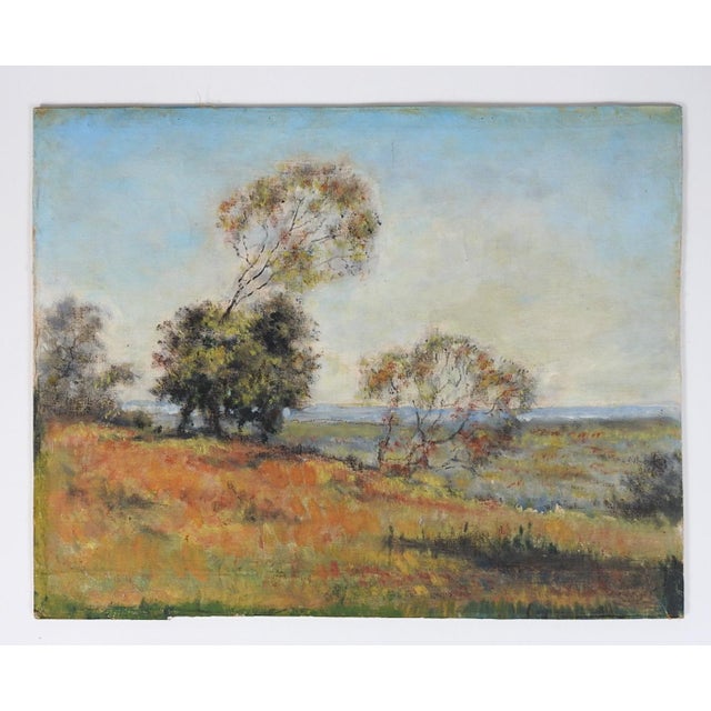 Mid 20th Century Windswept Impressionist Landscape Painting For Sale In Seattle - Image 6 of 7