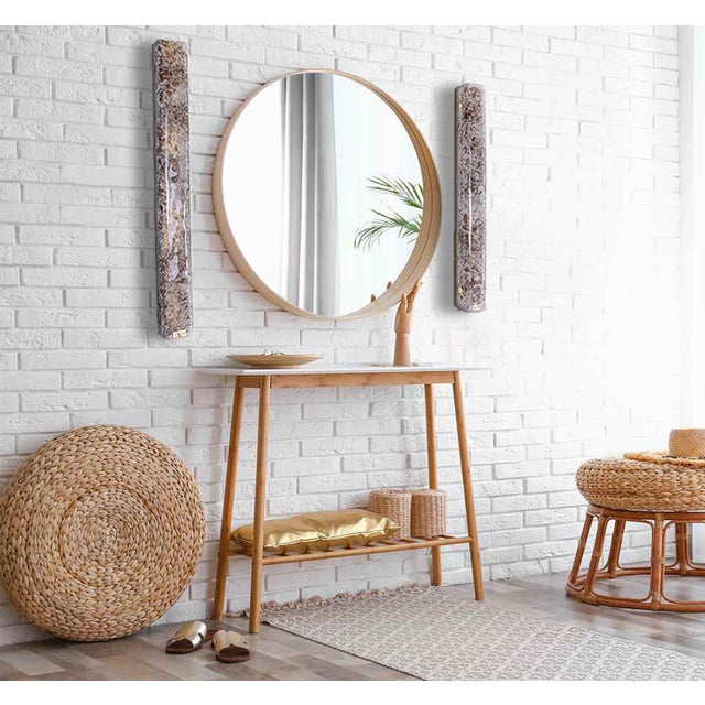 Large Vintage Amber Murano Ice Glass and Brass Sconces from Kaiser Leuchten, Germany, 1960s, Set of 2 For Sale - Image 10 of 11