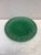 English Green Majolica plate Circa 1890. Hairline.