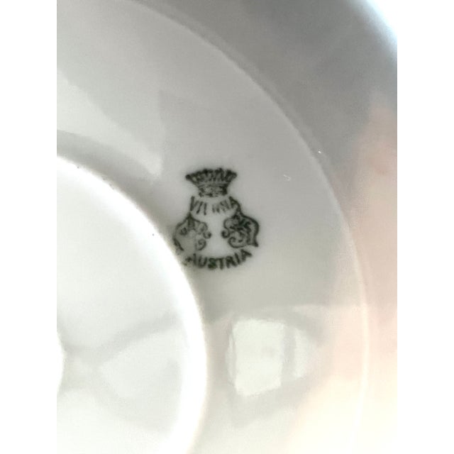 Antique Austrian Hand-Painted Columbine Serving Dish For Sale - Image 10 of 10