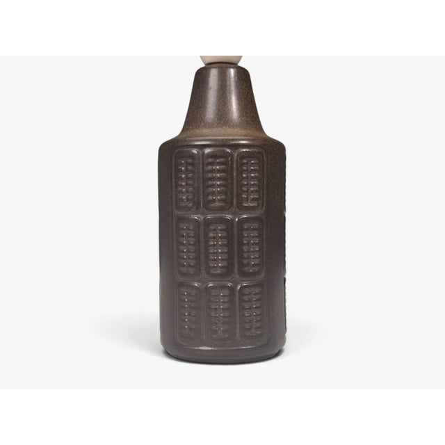 Søholm Stentøj, Table Lamp, Brown Glazed Stoneware, Denmark, 1960s For Sale In New York - Image 6 of 10