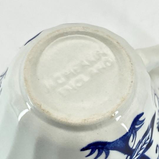 Vintage Blue Onion Teacups (Blue Fjord, Blue Nordic Patterns From Wood & Sons, Meakin) English Blue and White - Set of Four: For Sale - Image 11 of 14