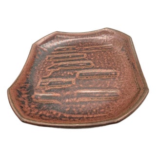 Mid 20th Century Glazed Stoneware Decorative Plate For Sale