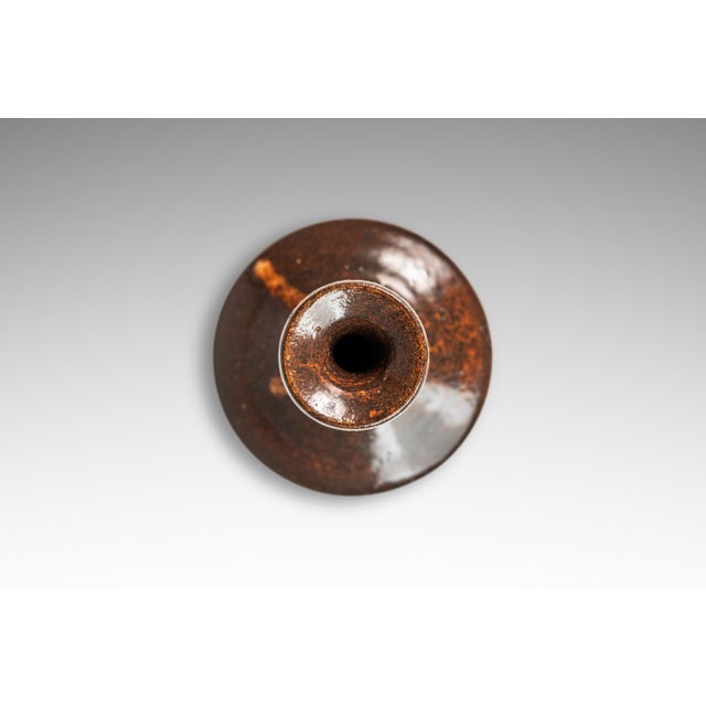 Japanese Modern Stoneware Studio Pottery Glazed Vase / Vessel, Japan, C. 1970s For Sale - Image 10 of 15