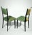 Mid 20th Century Ico Parisi Style – Set of 6 Ebonized Wood Chairs With Green Upholstery For Sale - Image 5 of 18