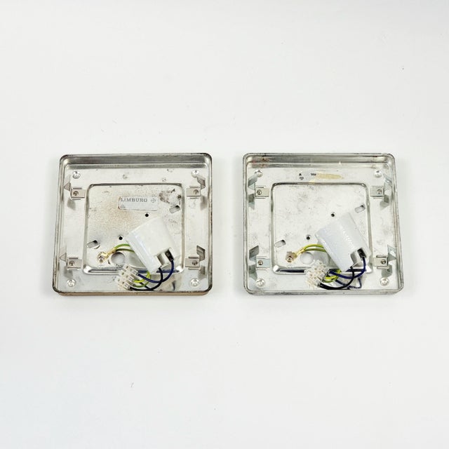 Mid-Century Modern Amber Bubble Glass Wall Lamps by Helena Tynell for Limburg, Germany, 1970s, Set of 2 For Sale - Image 10 of 12