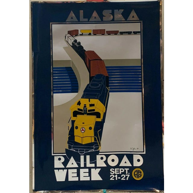1980s 1980 Alaska Railroad Week Silkscreen by Susan Ogle For Sale - Image 5 of 13