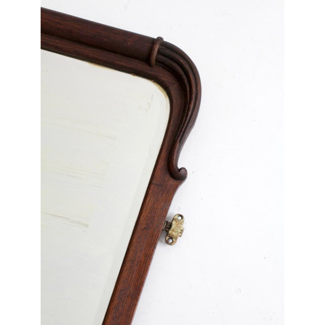 Antique Art Nouveau Beveled Glass Wall Mirror For Sale - Image 9 of 17