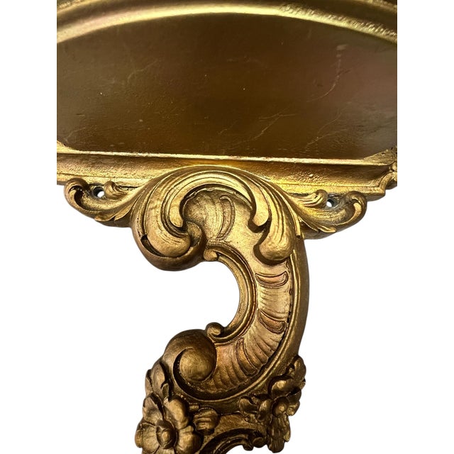 Syroco Wood Mid Century Syroco Wood Wall Brackets - A Pair For Sale - Image 4 of 7