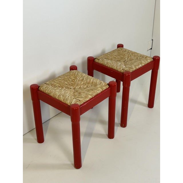 Carimate Stools for Cassina by Vico Magistretti, 1960s, Set of 2 For Sale - Image 3 of 13