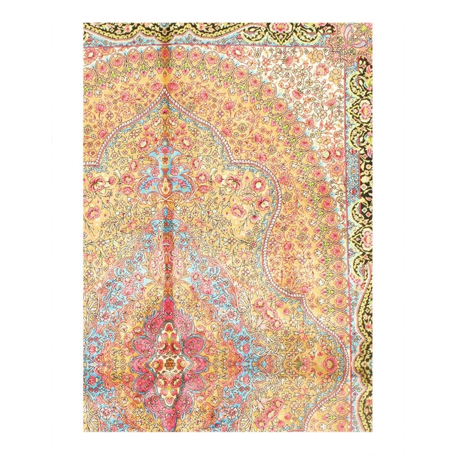 Viscose on a cotton foundation with a medallion 80-Raj quality This rug has a dense, soft pile, and excellent quality, to...