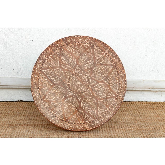 Fine 36" Dm Floral Inday Center Table For Sale - Image 12 of 12