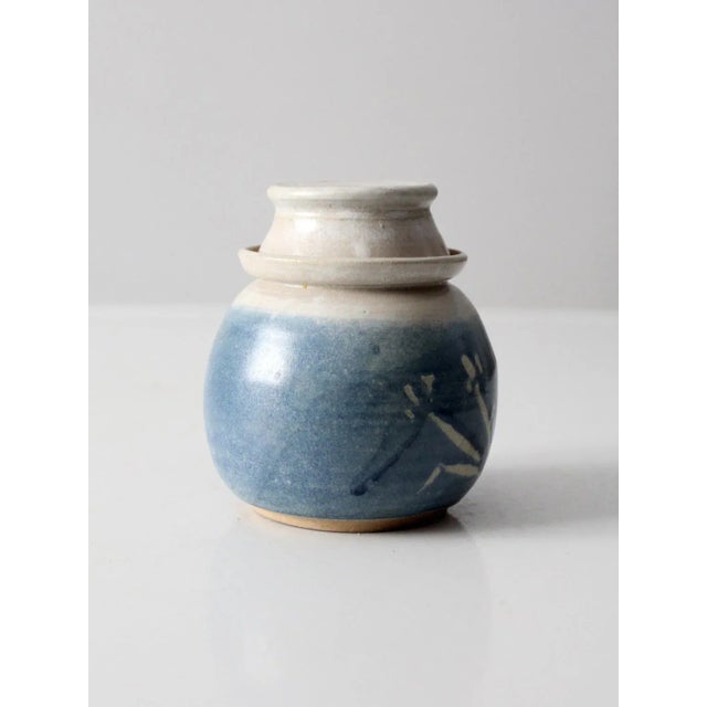 Late 20th Century Vintage Studio Pottery Honey Jar For Sale - Image 5 of 10