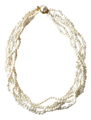 Vintage Freshwater Pearl Multi Strand Necklace
