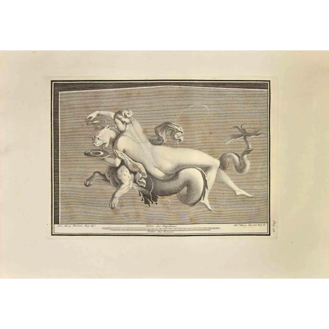 Ancient Roman Scene from the series "Antiquities of Herculaneum", is an etching on paper realized by Giovanni Morghen in...