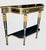 Wood Vintage French Empire Regency Gold Gilt Ebonized Demi Lune Console Table For Sale - Image 7 of 15