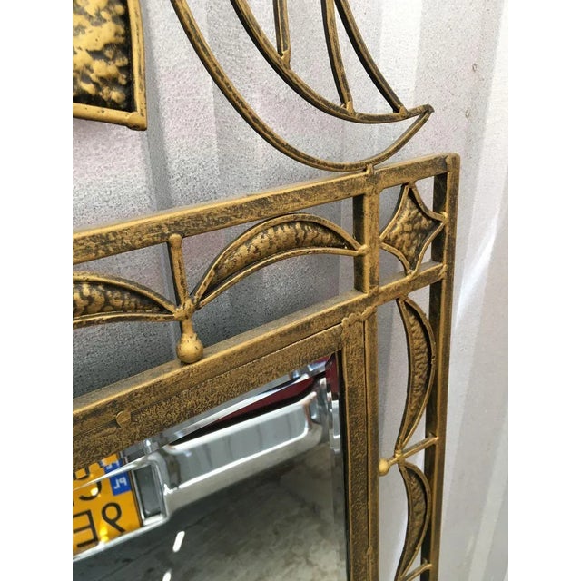 Gold Metal Frame Mirror, 2000s For Sale - Image 8 of 18