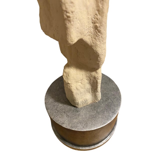 1990s Palecek Table Lamp Faux Stone Rock 33" Coastal Modern Organic Designer Lighting For Sale - Image 10 of 15