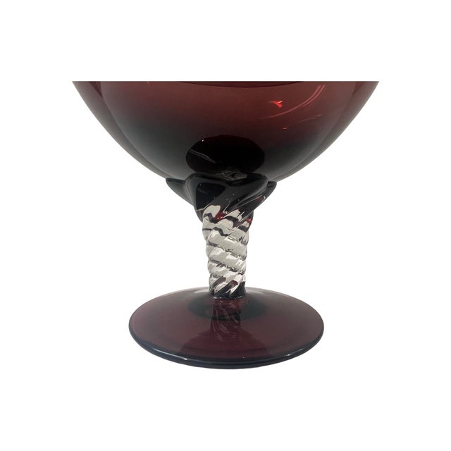 1960s Mid Century Modern Empoli Amethyst Purple Glass Apothecary Jar, Italy For Sale - Image 5 of 8