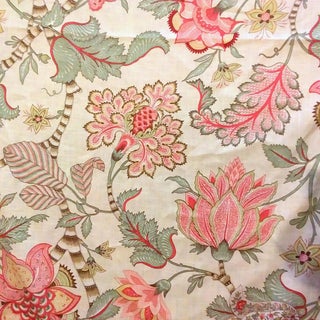 Vintage P. Kaufmann Indienne Jacobean Linen Blend Fabric- 6.75 yards For Sale