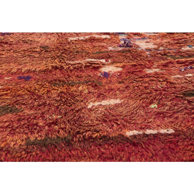 Late 20th Century Vintage Azilal Boucherouite Moroccan Rug, 05'02 X 07'04 For Sale - Image 5 of 10