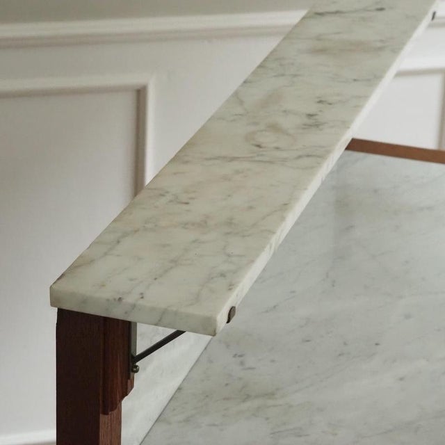 Antique French Washstand with Chest of Drawers, Mirror and Marble Top For Sale - Image 15 of 18